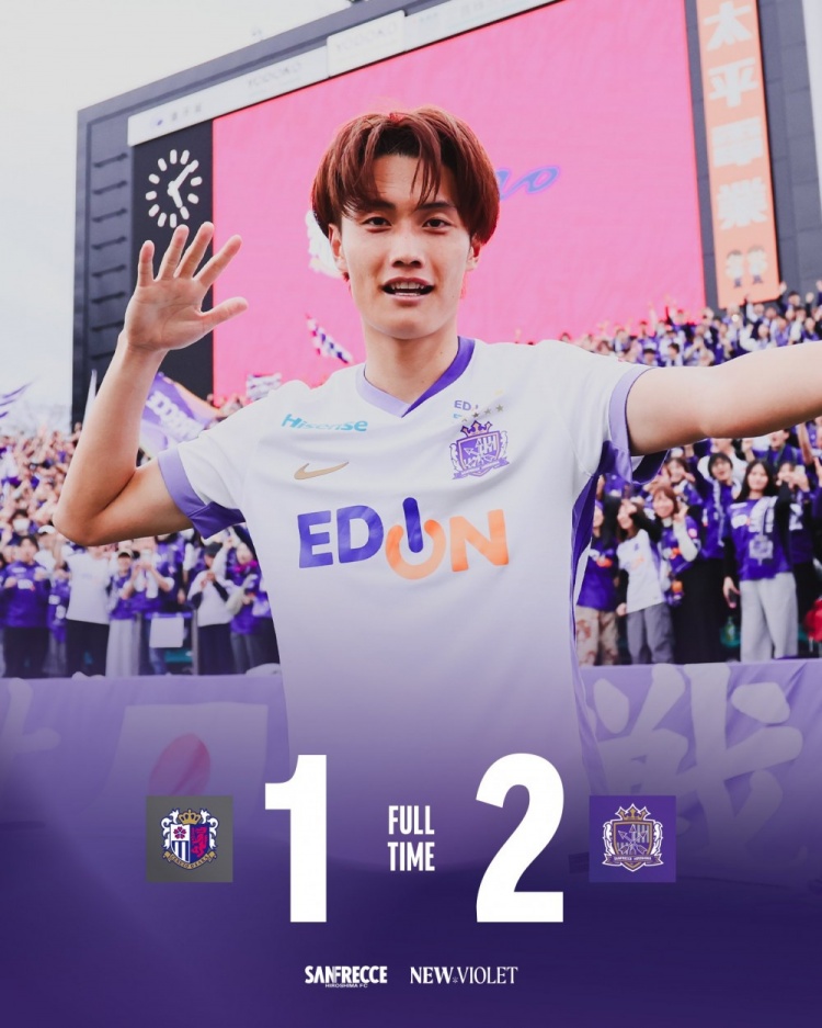 开云体育-世界波+天秀倒钩绝平+反绝杀！广岛三箭2-1大阪樱花，领跑J1西区